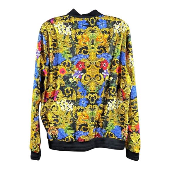 Denim & Flowers X Ricky Singh Floral Baroque Full Zip Bomber Jacket - Picture 4 of 5